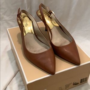 Authentic Michael Kors Kelsey Kitten Sling Heels